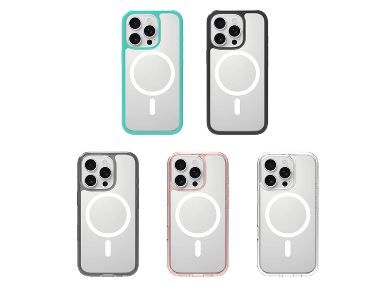 Apple 16pro magnetic 2-in-1 phone case with dynamic AI buttons and transparent iPhone case