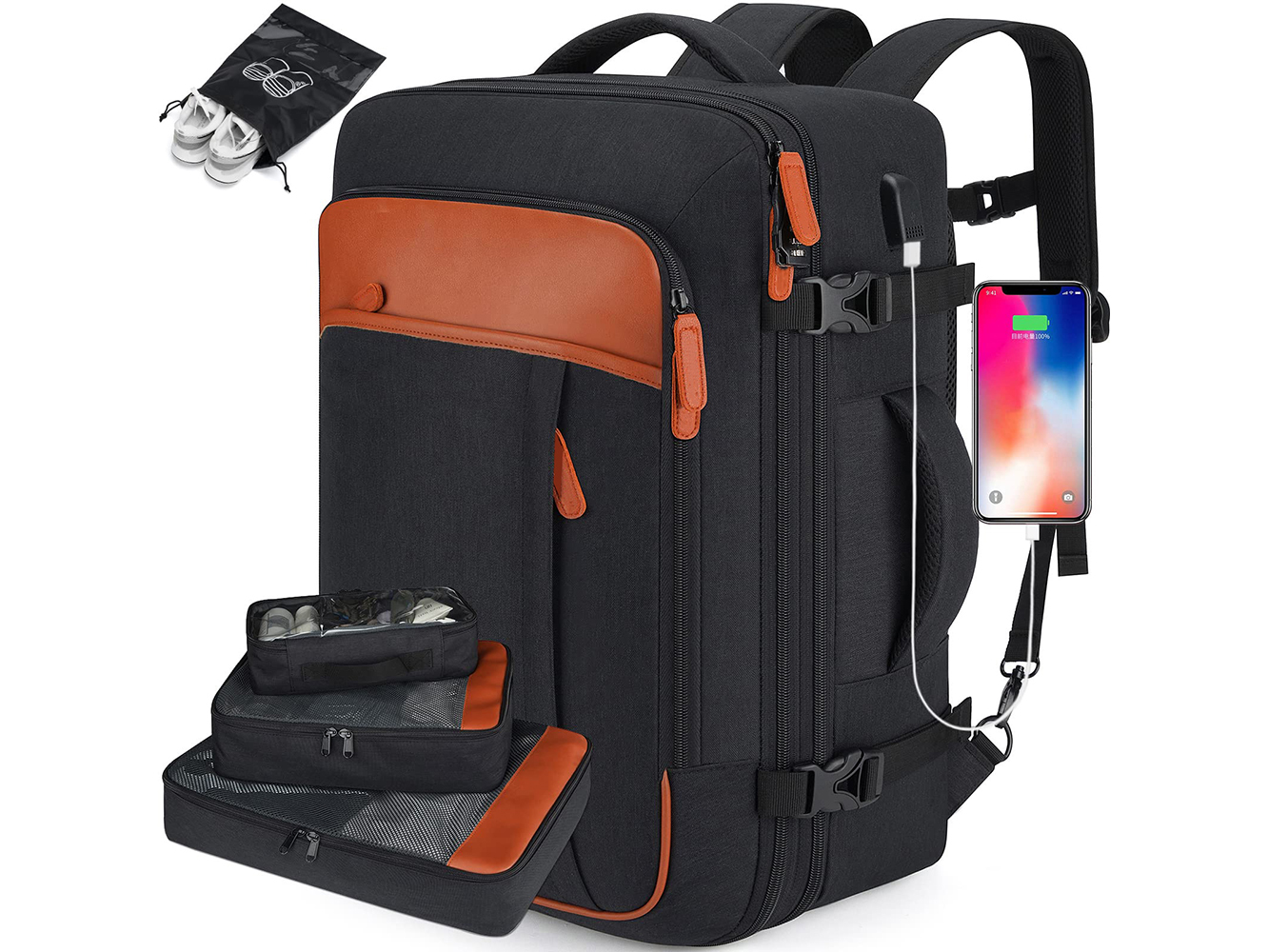 Men's Large Capacity Business Backpack Multi functional Computer Backpack Leisure Business Travel Handbag Travelling bag