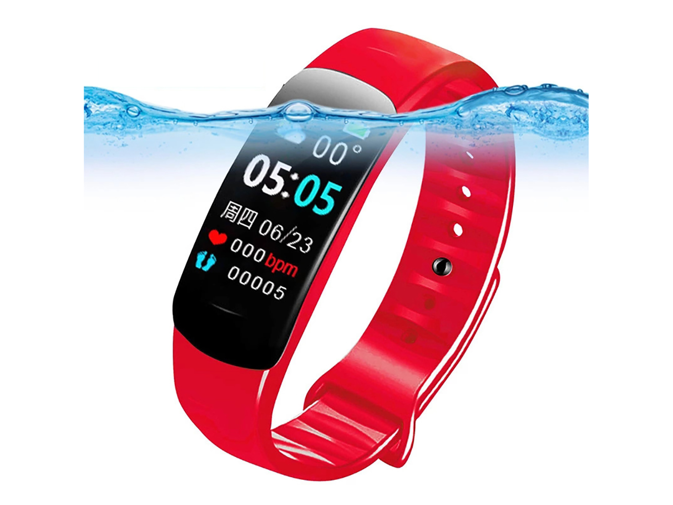 Color screen smart wristband waterproof Bluetooth meter, step measurement, heart rate and blood pressure, multifunctional sports wristband