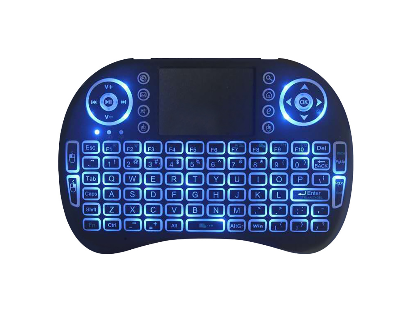 Flying Mouse Mini Keyboard Lithium Battery Tri color Backlit Running Lantern