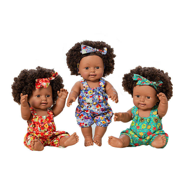 12INCH Custom Soft Vinyl Silicone Realistic Reborn Black Baby African American Dolls African Doll Black Dolls Gift