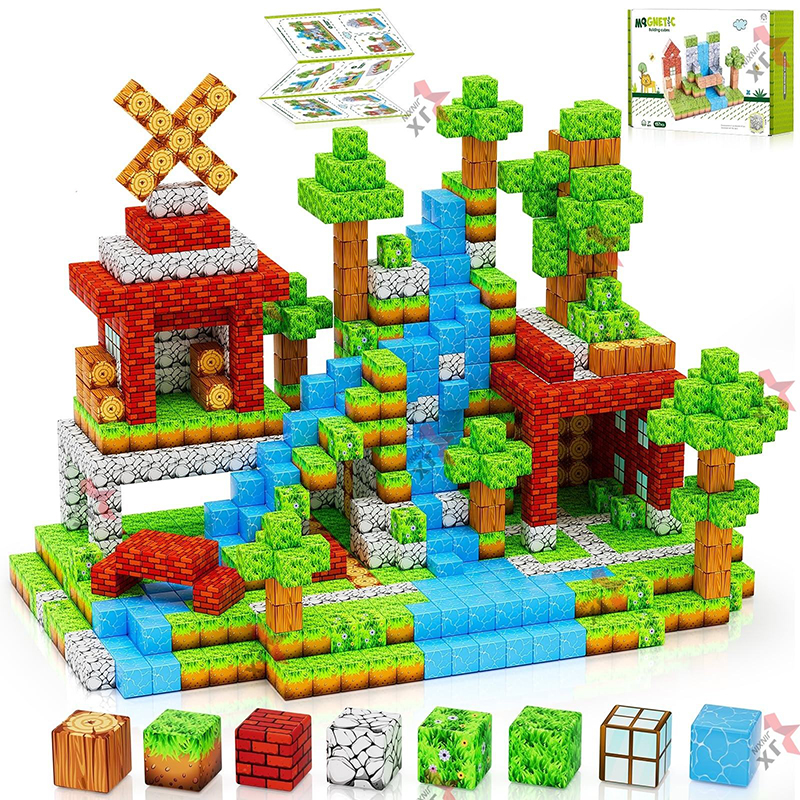 Trending Stem 3d 157 Pcs Magnetic Cube Set Magnet Toys Children Toddler Magic Strong Forest Magnetic Building Block for Kid