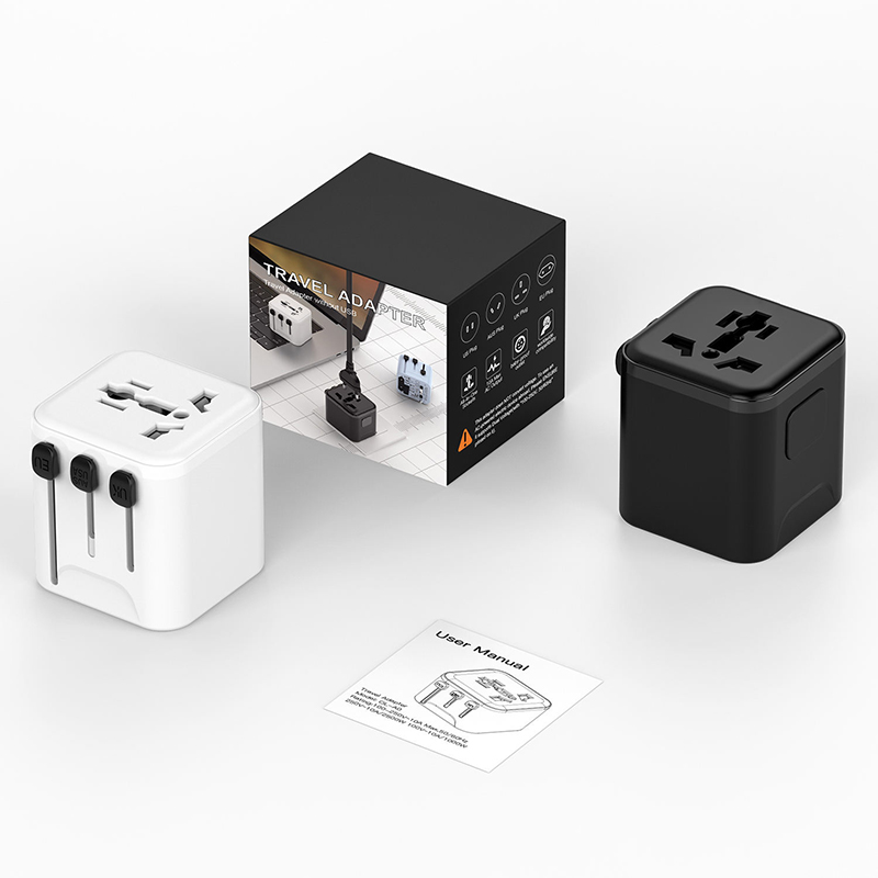 World Power Charger Multinational AU US UK EU Travel Adapter Universal International Compact Size Small Plug